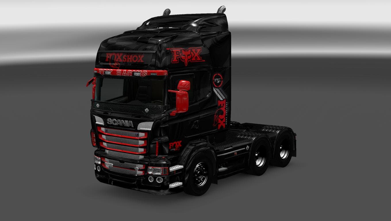 SCANIA RS RJL FOX RACING SKIN – Skins mod for Euro Truck Simulator 2