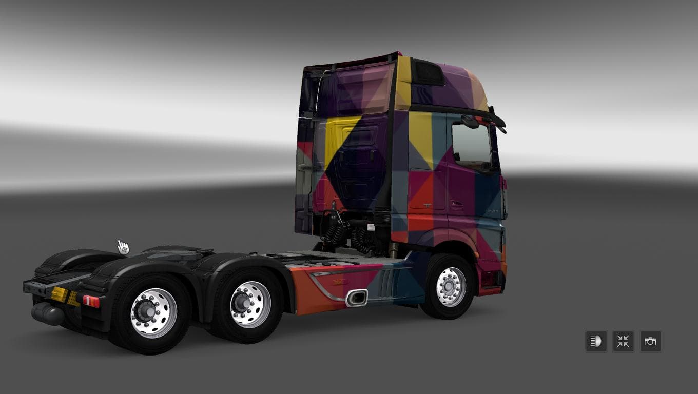 MERCEDES ACTROS MP4 RENGARENK SKIN - ETS2 mods download – skins screenshot 2