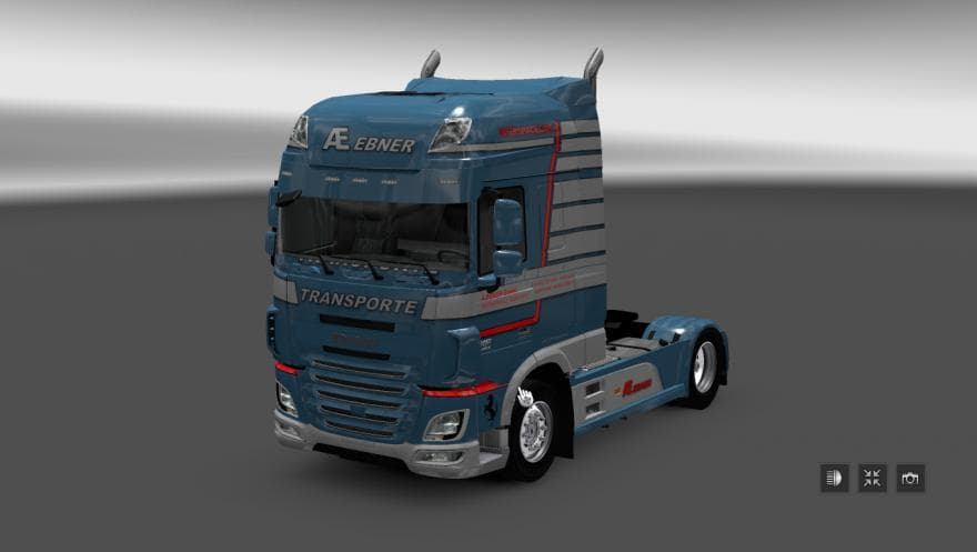 DAF XF EURO 6 AE EBNER TRANSPORT SKIN - ETS2 mods download – skins screenshot 2
