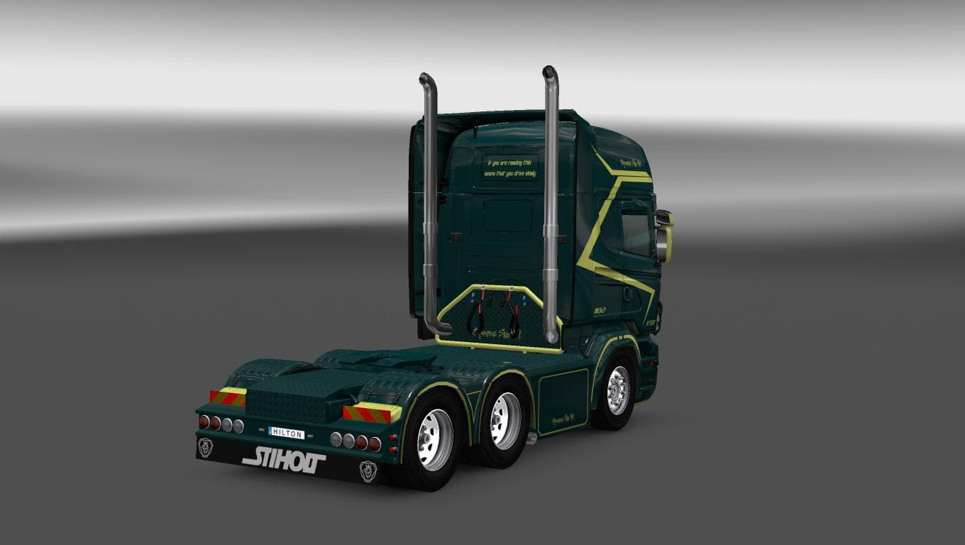 SCANIA RS RJL ZELEN SKIN - ETS2 mods download – skins screenshot 2