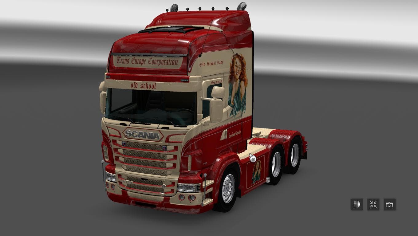 SCANIA RS RJL TRANS EUROPE CORPORATION SKIN – Skins mod for Euro Truck Simulator 2