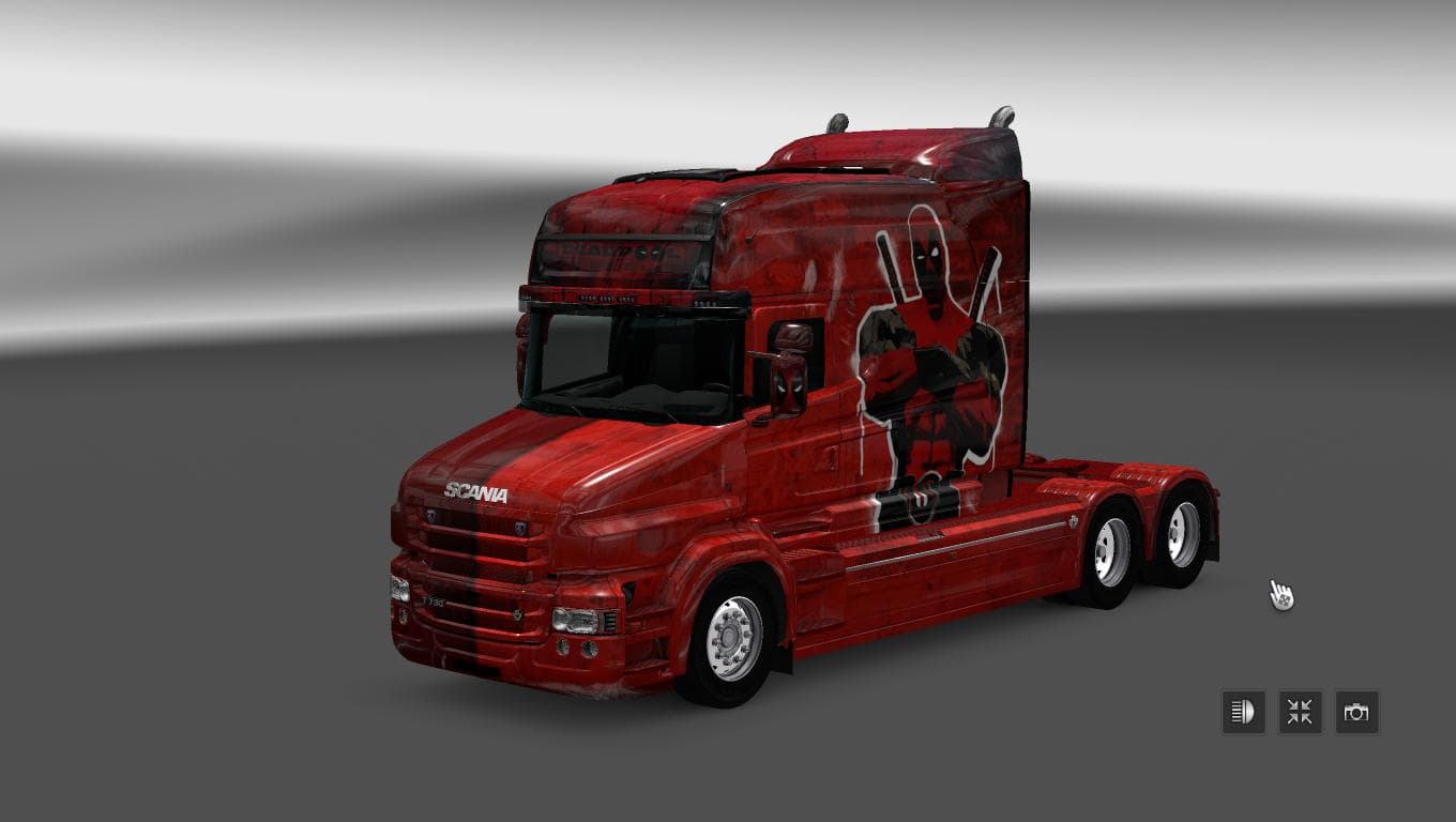 SCANIA T RJL LONGLINE DEADPOOL SKIN – Skins mod for Euro Truck Simulator 2