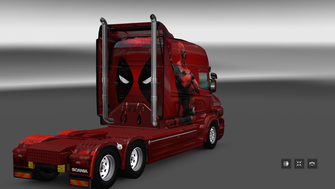 SCANIA T RJL LONGLINE DEADPOOL SKIN - ETS2 mods download – skins screenshot 2
