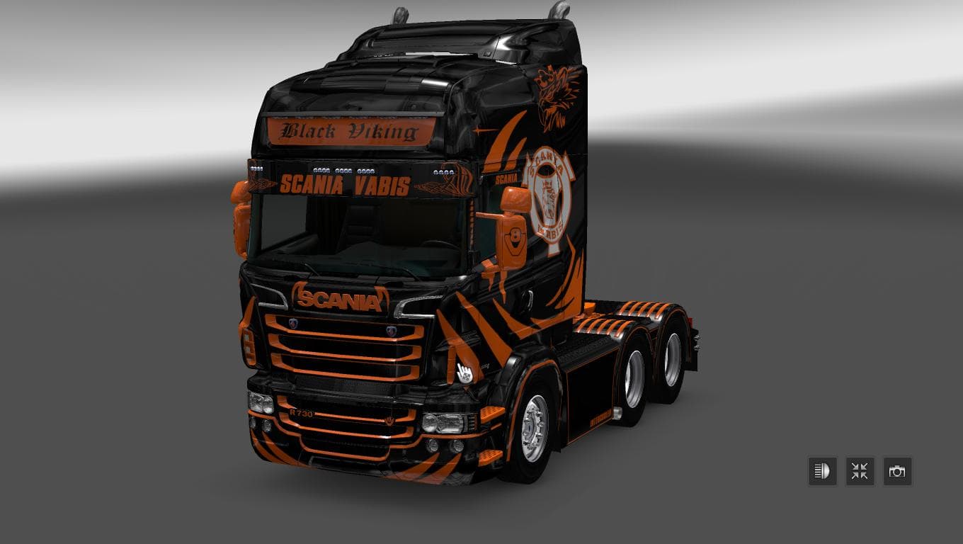 SCANIA RS RJL BLACK VIKING SKIN – Skins mod for Euro Truck Simulator 2