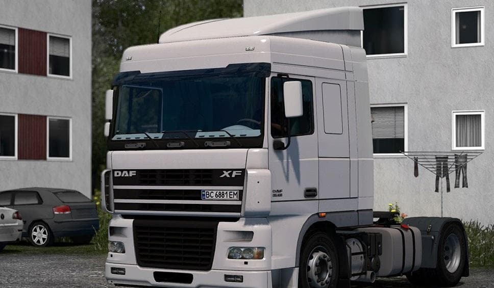 DAF XF 95 SPACE CAB EURO 3 – Parts mod for Euro Truck Simulator 2