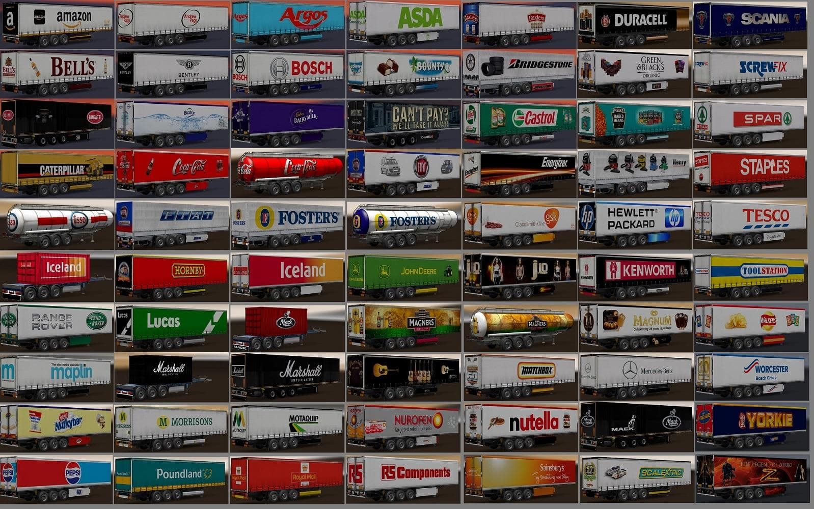 CHRIS45 TRAILERS PACK – Trailers mod for Euro Truck Simulator 2