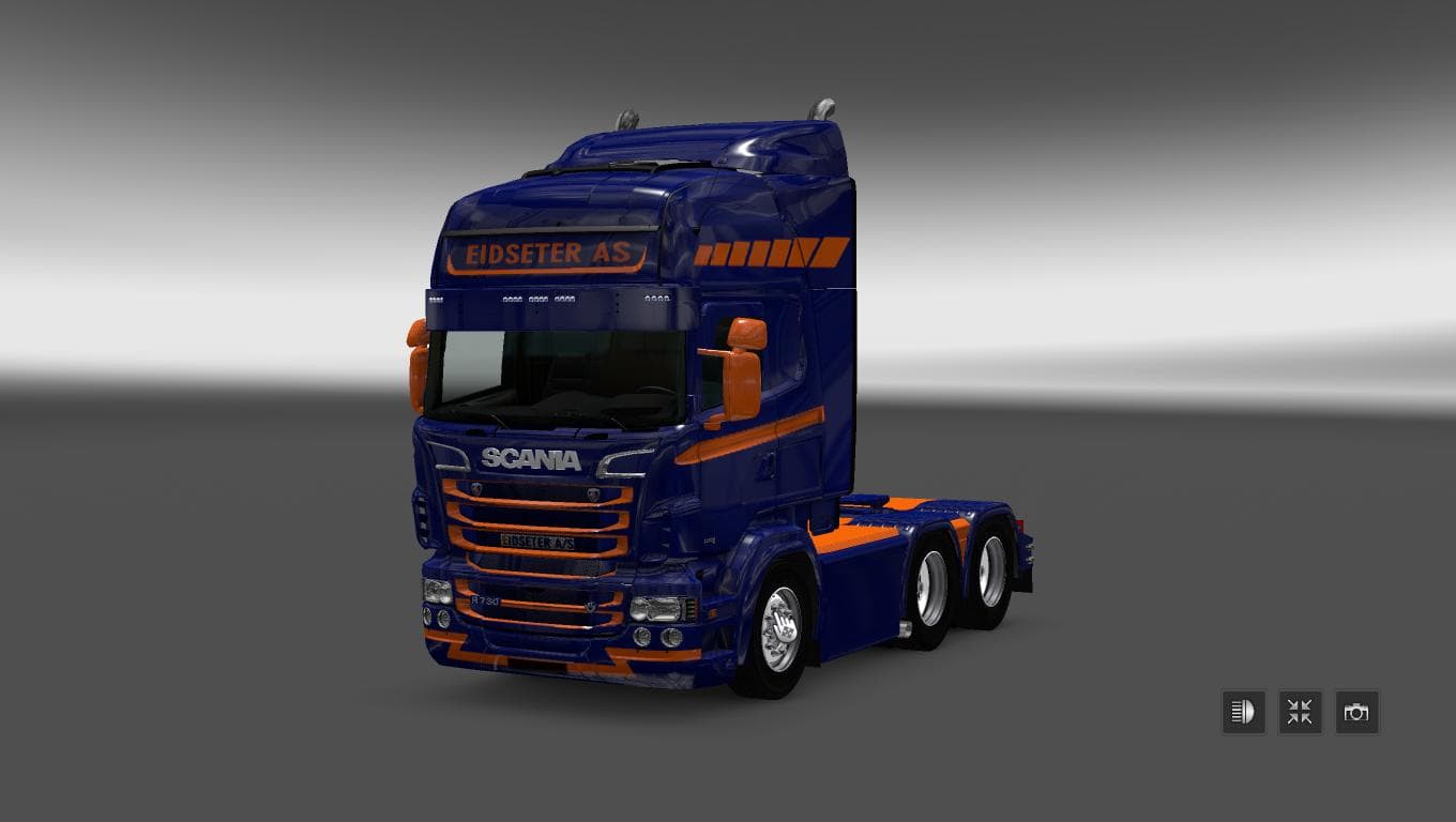 SCANIA RS RJL EIDSETER A/S SKIN – Skins mod for Euro Truck Simulator 2