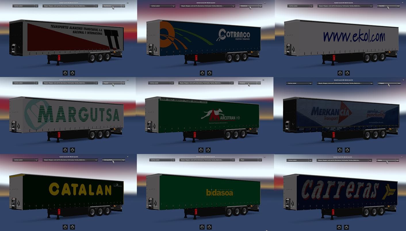 SPAIN TRAILERS PACK V1.0 – Trailers mod for Euro Truck Simulator 2