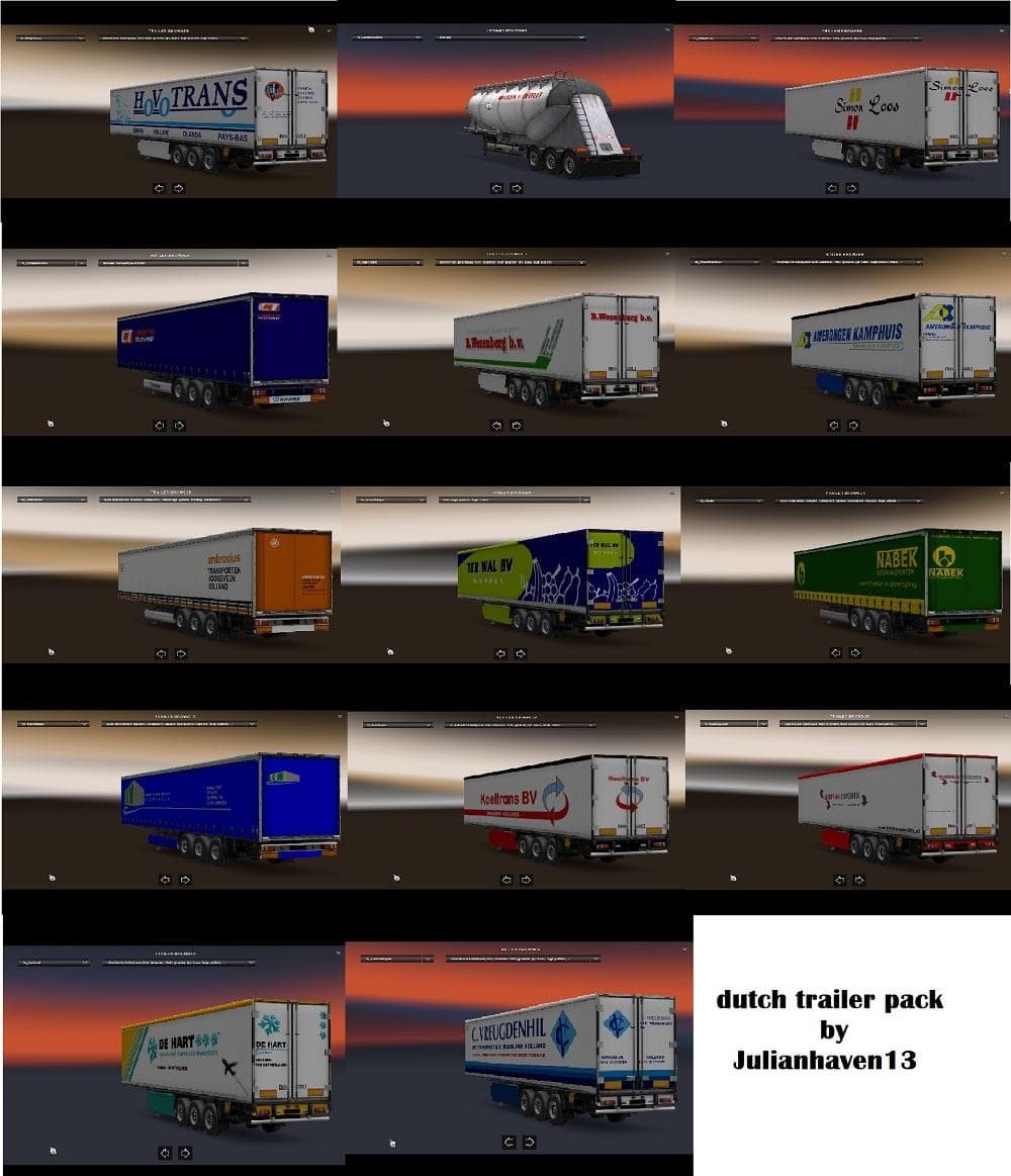 DUTCH TRAILERS PACK – Trailers mod for Euro Truck Simulator 2