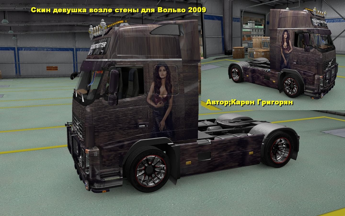VOLVO FH16 GIRL SKIN - ETS2 mods download – skins screenshot 2