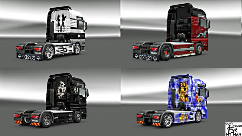 4X MAN SKINS V1.0 – Skins mod for Euro Truck Simulator 2