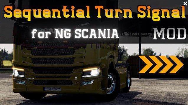 Sequential Turn Signal for Scania NG v1.60 – Parts mod for Euro Truck Simulator 2