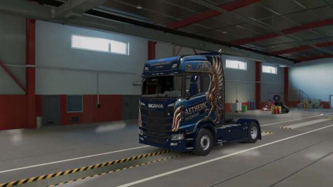 Blue Phoenix paintjob for scania ETS2 v1.35-1.60 – Skins mod for Euro Truck Simulator 2
