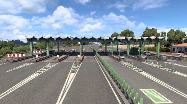 Free Toll Gate v1.60 – Parts mod for Euro Truck Simulator 2
