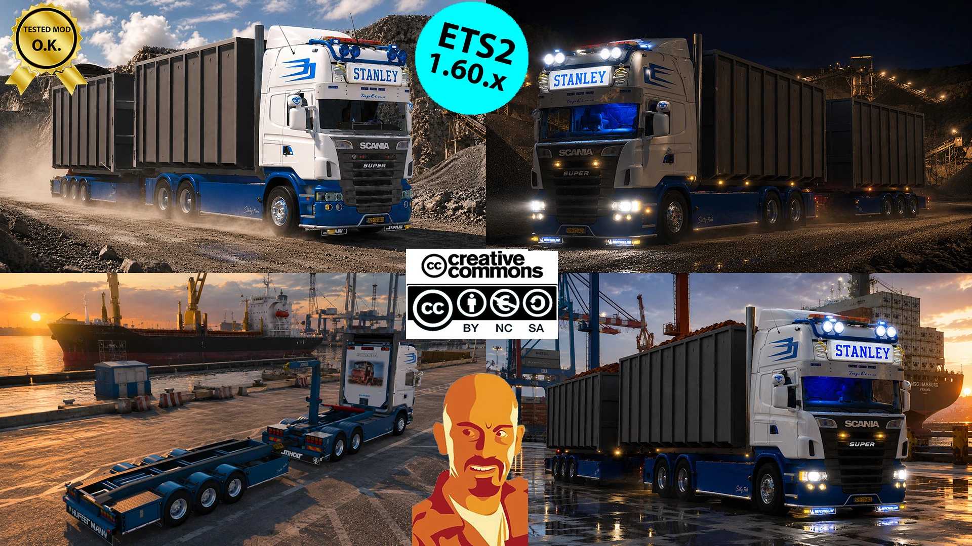 SCANIA R560 V8 ABROLL + BDF CONTAINER TRAILER v1.0 1.60.x ETS2 - Euro Truck Simulator 2 Mods | American Truck Simulator Mods – Trailers mod for Euro Truck Simulator 2