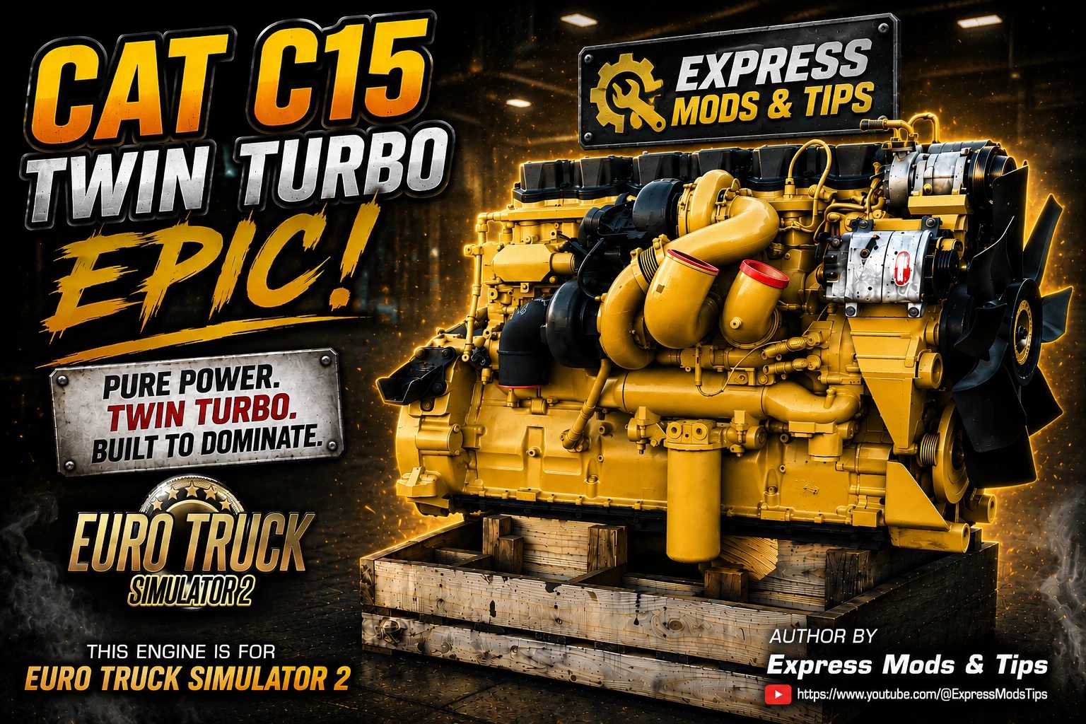 CAT C15 Twin Turbo Real Engine Pack | 500-600-700-850hp | Real Sound v1.0 ETS2 - Euro Truck Simulator 2 Mods | American Truck Simulator Mods – Parts mod for Euro Truck Simulator 2