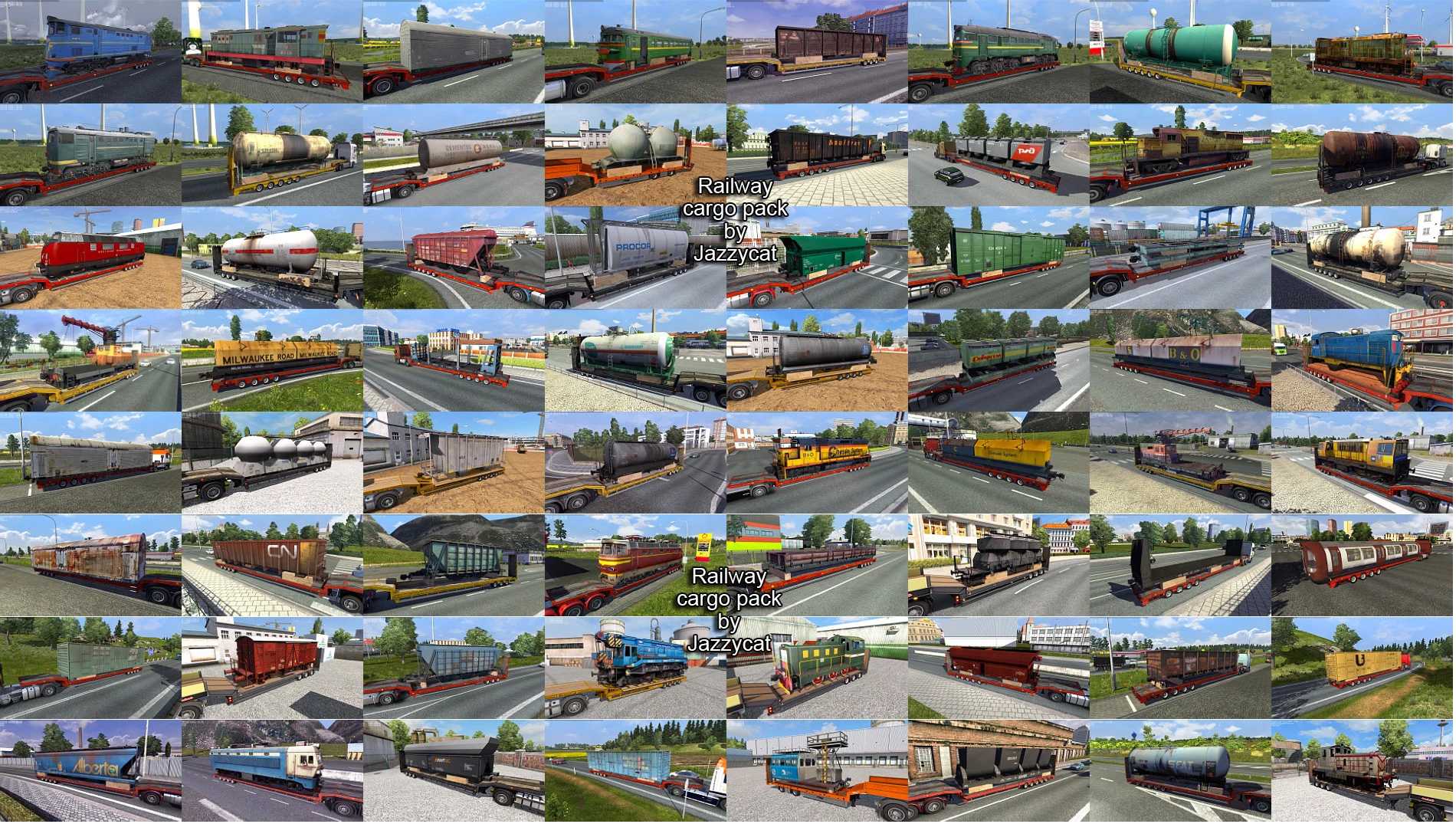 Railway Cargo Pack by Jazzycat v4.6.6 ETS2 - Euro Truck Simulator 2 Mods | American Truck Simulator Mods – Trailers mod for Euro Truck Simulator 2