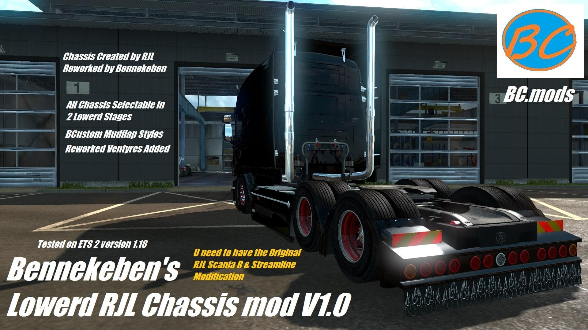 BENNEKEBEN’S LOWERD RJL CHASSIS – Parts mod for Euro Truck Simulator 2