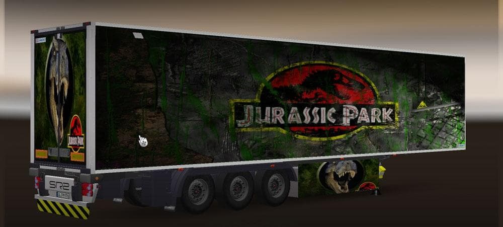 Jurassic Park Trailer – Trailers mod for Euro Truck Simulator 2