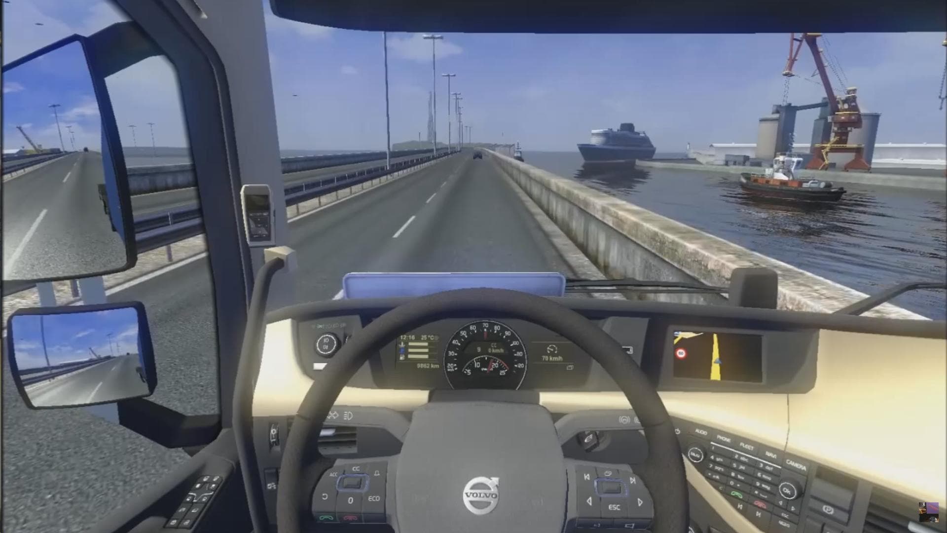 Bridge from Calais to Dover and City on Island – Maps mod for Euro Truck Simulator 2