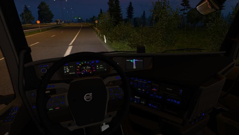Rainbow Dashboard Volvo 2012 – Skins mod for Euro Truck Simulator 2