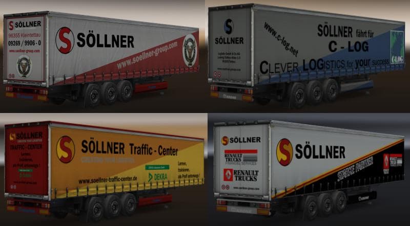 Sollner Logistcn Pack – Trailers mod for Euro Truck Simulator 2