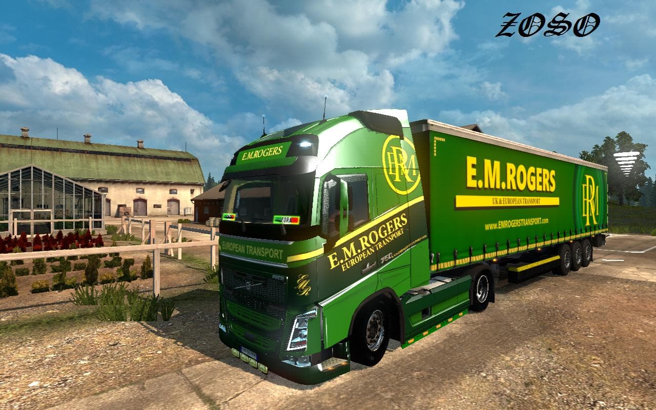 Volvo FH16 2013 Ohaha E.M.Rogers Skin – Skins mod for Euro Truck Simulator 2