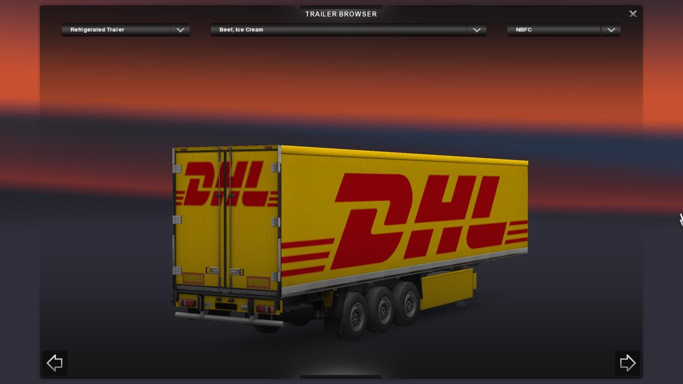 DHL TRAILER 1.18.XX – Trailers mod for Euro Truck Simulator 2