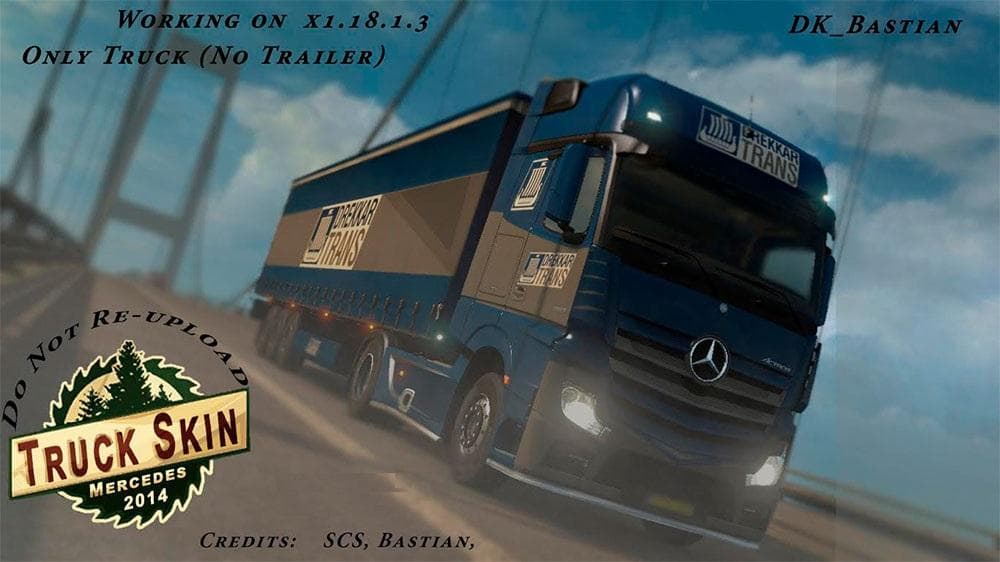 DREKKAR TRANS MERCEDES ACTROS 2014 TRUCK SKIN – Skins mod for Euro Truck Simulator 2