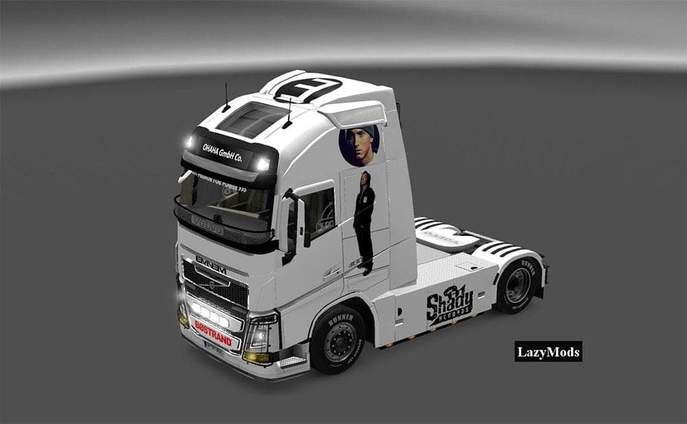 EMINEM THE RAP GOD VOLVO 2013 – Skins mod for Euro Truck Simulator 2