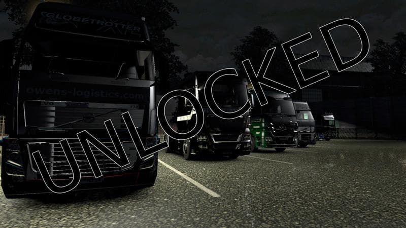 EVERYTHING UNLOCKED – Parts mod for Euro Truck Simulator 2