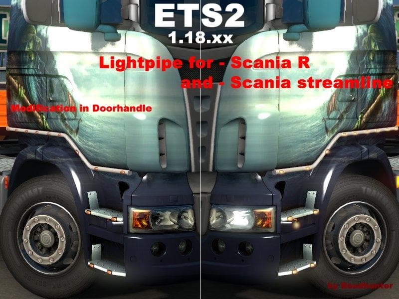 LIGHTPIPE FOR SCANIA R + STREAMLINE CABIN – Parts mod for Euro Truck Simulator 2