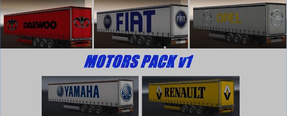 MOTORS TRAILERS PACK – Trailers mod for Euro Truck Simulator 2