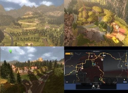 SERPENTINE ROAD & HOUSE & LONG WAY SMALL – Maps mod for Euro Truck Simulator 2