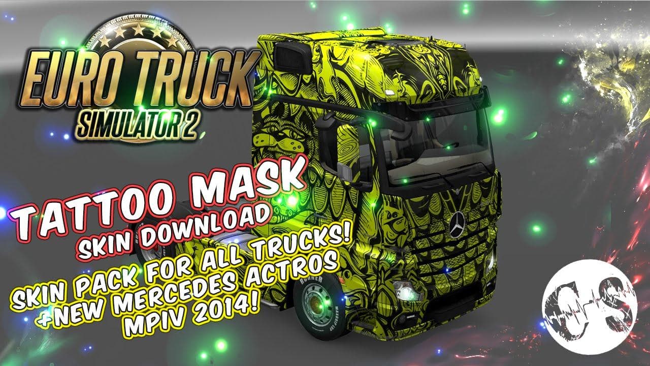TATTOO MASK SKIN PACK FOR ALL TRUCKS – Skins mod for Euro Truck Simulator 2