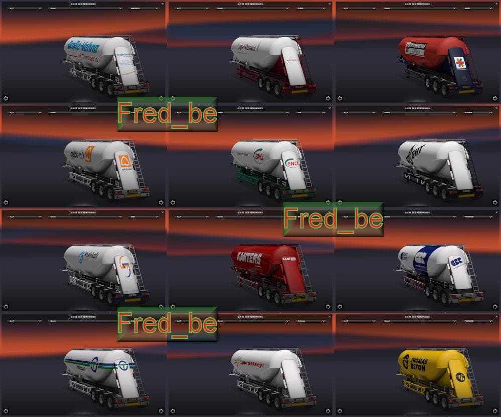 TRAILER PACK CEMENT 1.19.X – Skins mod for Euro Truck Simulator 2