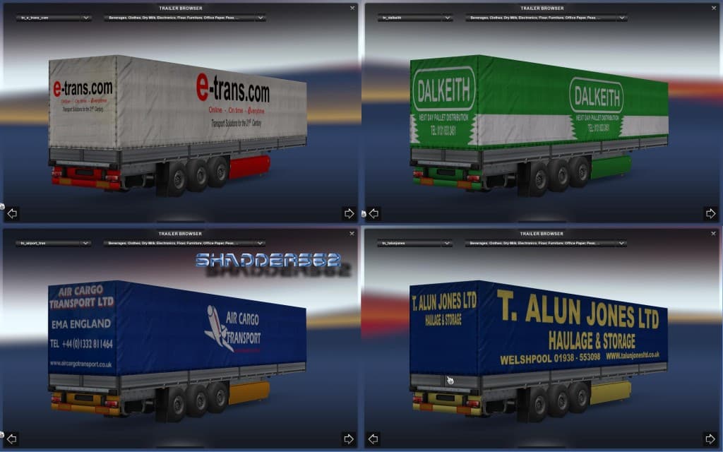 UK Haulage Companies Trailer Pack 1 v1.1 screenshot 3