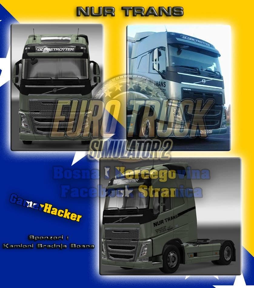 VOLVO FH NUR TRANS GREEN SKIN – Skins mod for Euro Truck Simulator 2