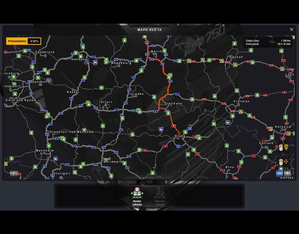 CZECH NAMES FOR CITIES 1.20 – Maps mod for Euro Truck Simulator 2