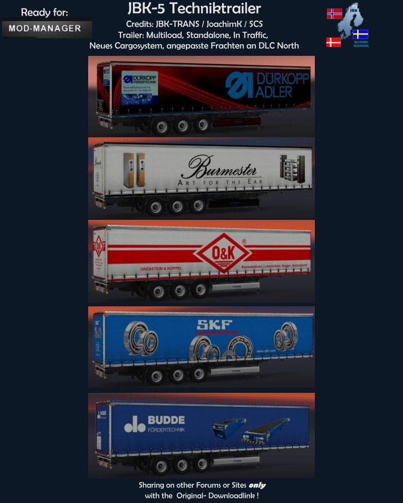 JBK- 5 TECHNOLOGY TRAILER – Trailers mod for Euro Truck Simulator 2