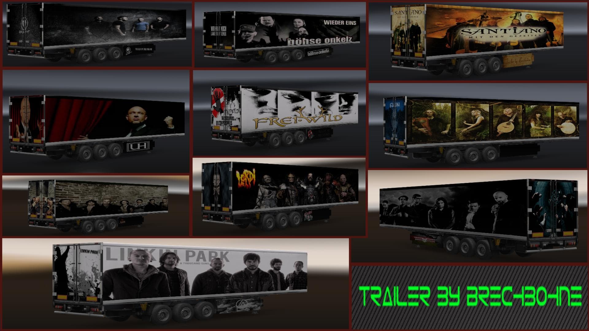 ROCKBAND TRAILER PACK – Trailers mod for Euro Truck Simulator 2