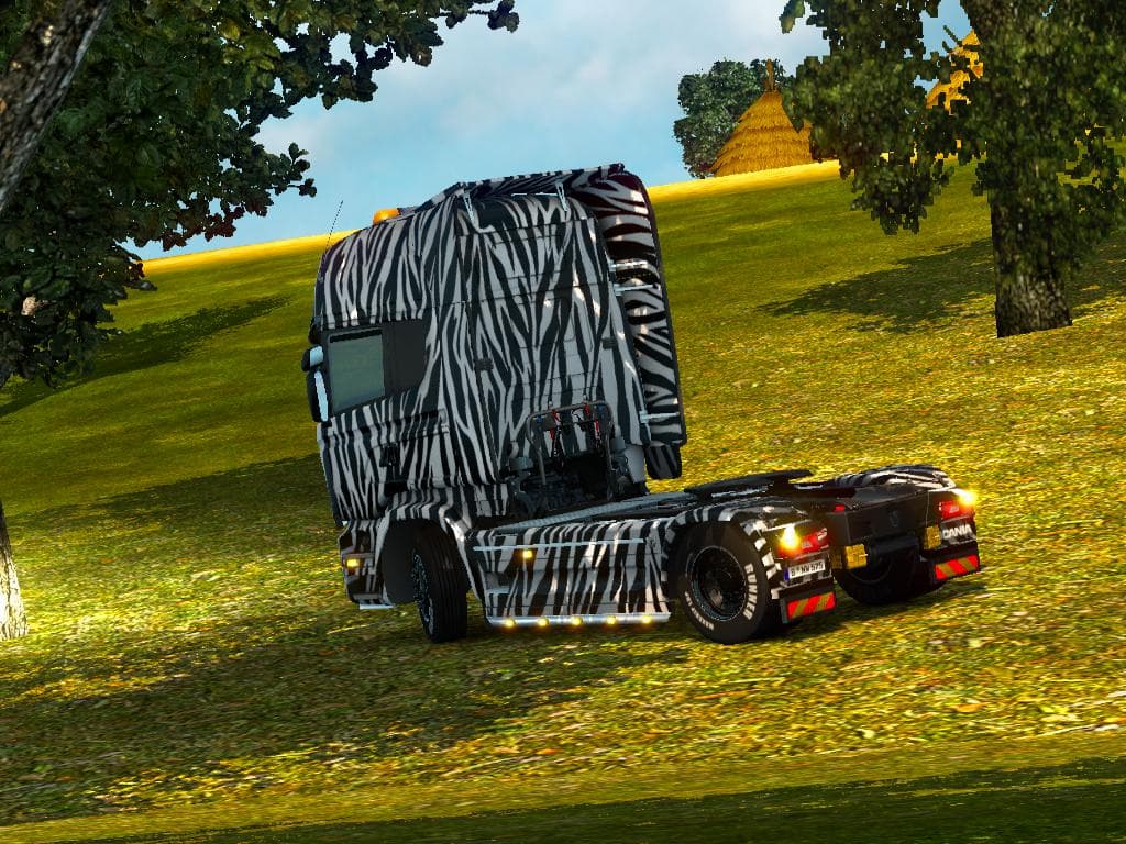 SCANIA ZEBRA SKIN 1.19X – Skins mod for Euro Truck Simulator 2