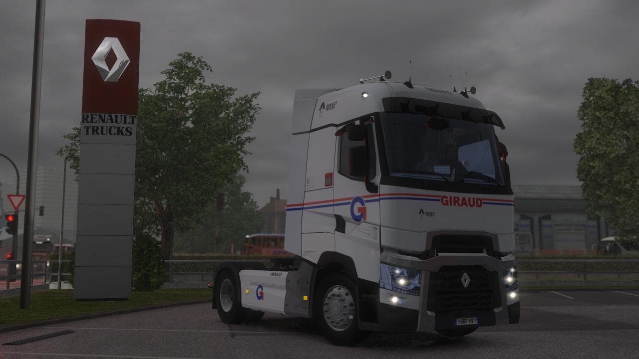 SKIN RENAULT RANGE T TRANSPORTS GIRAUD HD TRUCK MODEL ET RANGE 1.2 – Skins mod for Euro Truck Simulator 2