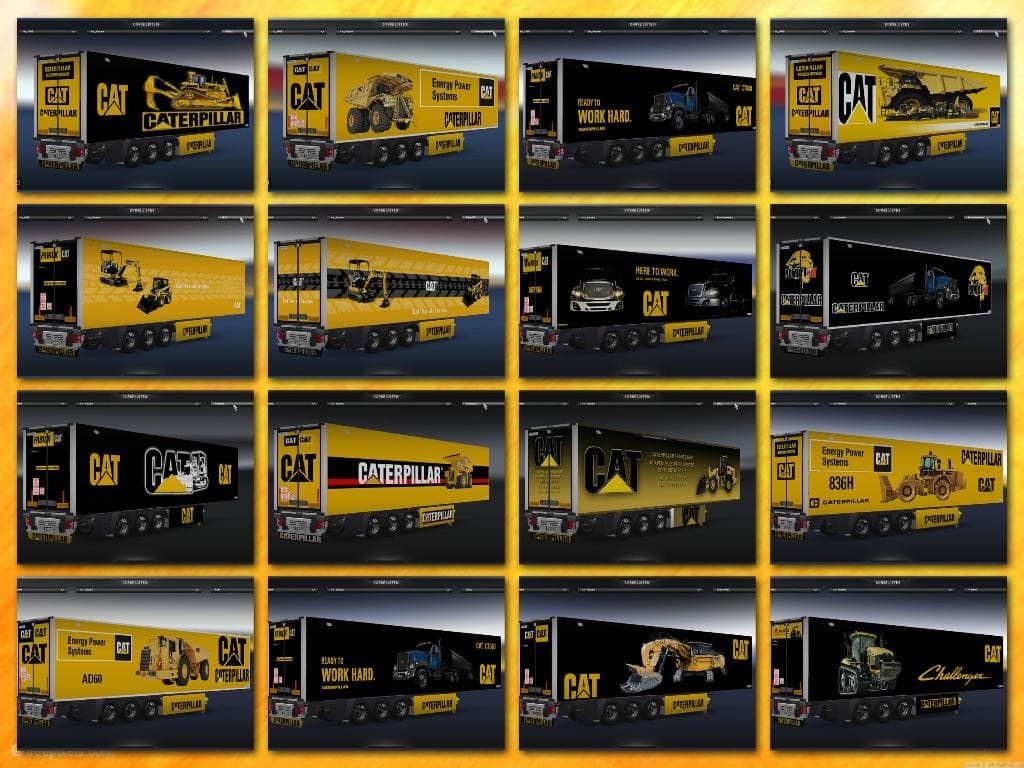 Trailer Pack Lamberet Caterpıllar Pack v1 screenshot 3