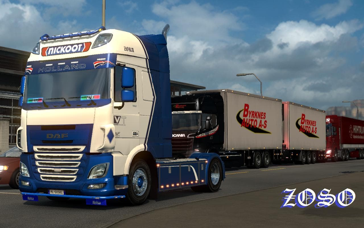 DAF XF E6 NICKOOT INTERNATIONALE KOELTRANSPORTEN SKIN UPDATE – Skins mod for Euro Truck Simulator 2