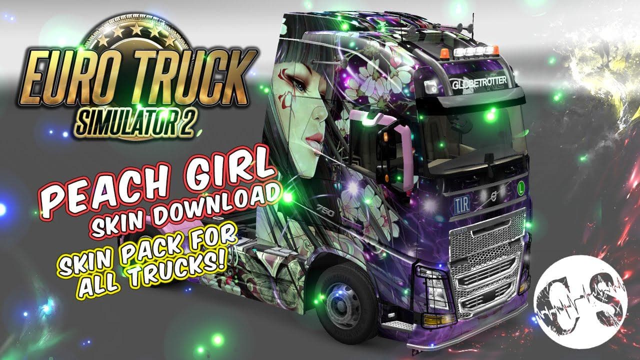 Peach Girl Skin Pack for All Trucks – Skins mod for Euro Truck Simulator 2
