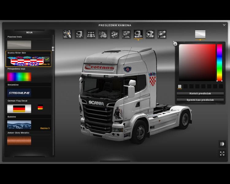 SCANIA RITTER – Skins mod for Euro Truck Simulator 2