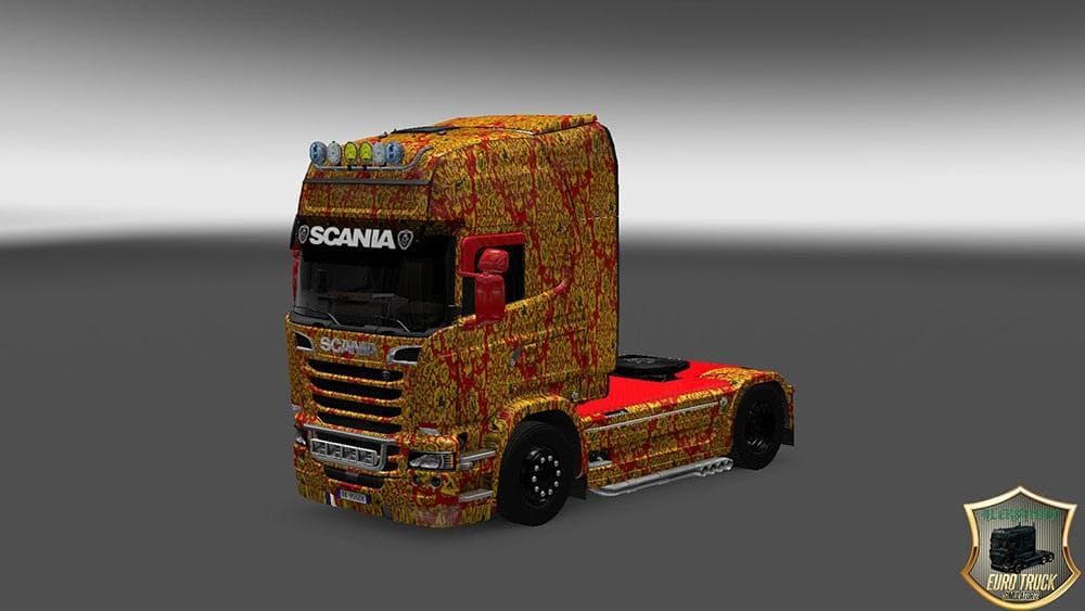SCANIA STREAMLINE KHOKHLOMA SKIN – Skins mod for Euro Truck Simulator 2