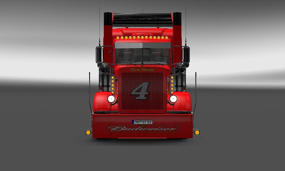 Kevin Harvick #4 transport 389 – Skins mod for Euro Truck Simulator 2