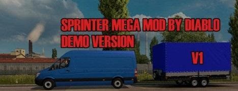 SPRINTER MEGA MOD FREE DEMO VERSION V1.0 - ETS2 mods download – mod screenshot 2